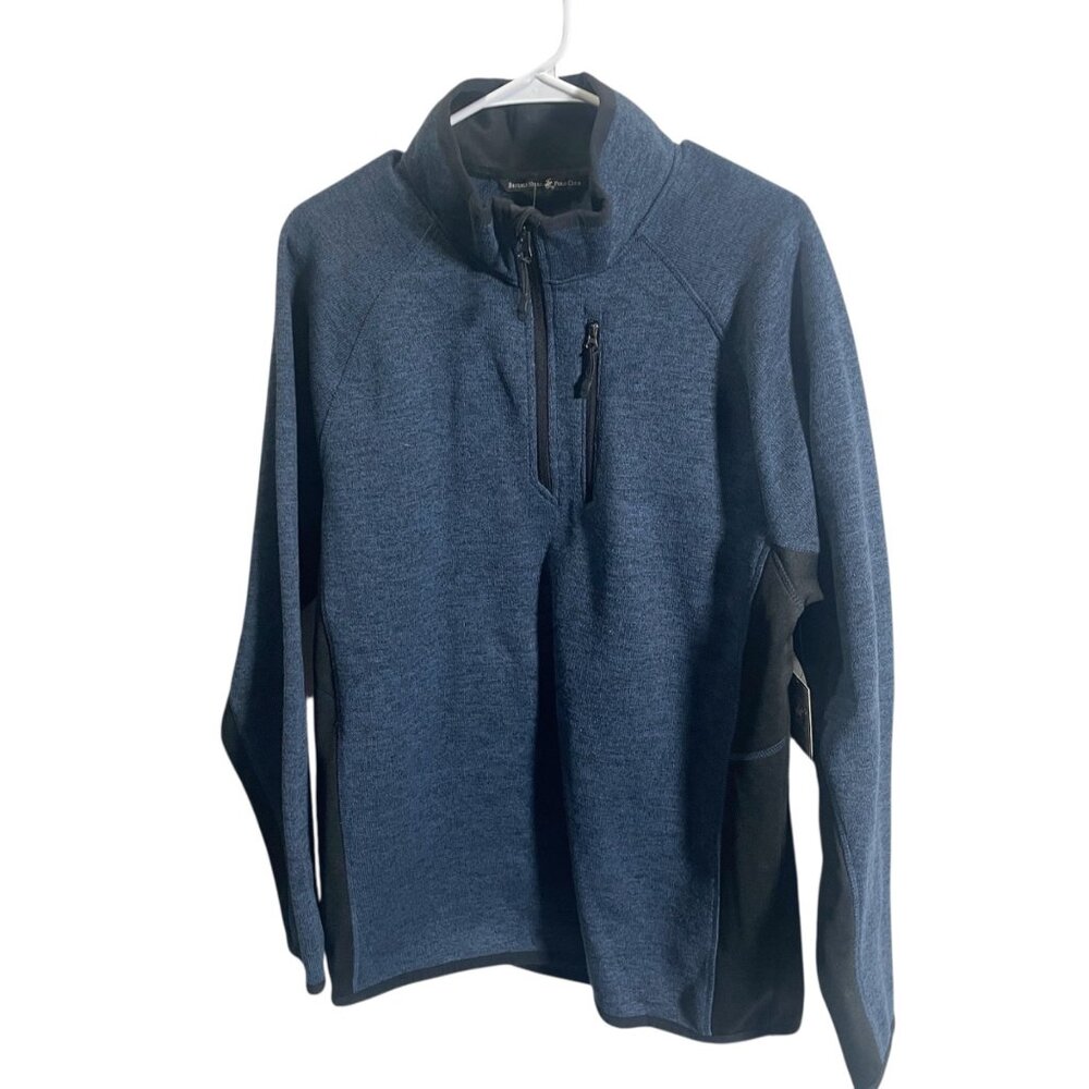 Beverly Hills Polo Club Mens Navy Half-Zip Pullover Sweatshirt Size M‎